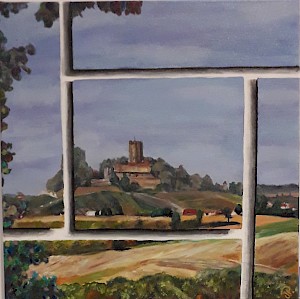 Blick von Hilsbach - Burg Steinsberg (Verkauft/Sold)