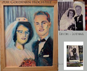 Edith und Lothar nach einem alten sw Foto (Verkauft/Sold)