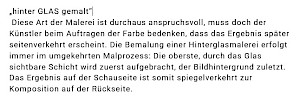Beschreibung Hinter Glasmalerei