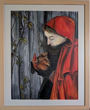 Frau mit Huhn (young Tula)